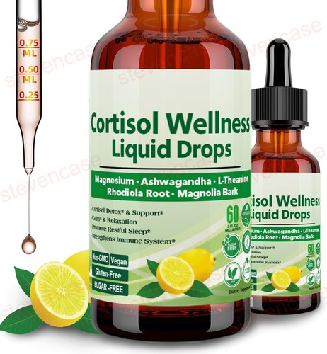 Cortisol Reducing Supplements – 6-In-1 Cortisol Detox & Blocker with Ashwagandha