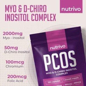 Myo Inositol & D-Chiro Inositol – 120 Capsules | PCOS Support Supplement